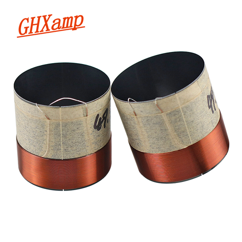 Ghxamp-bobina de cobre redondo para altavoz, accesorios de bobina de aluminio de dos capas para altavoz de graves de 8 