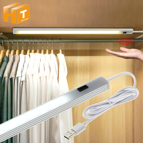 Lámpara de barrido de mano con Sensor de movimiento, USB, 5V, luz LED para debajo de gabinete, 20/30/40/50 CM, para armario, armario, cama, cerca de escaleras, cocina ► Foto 1/6