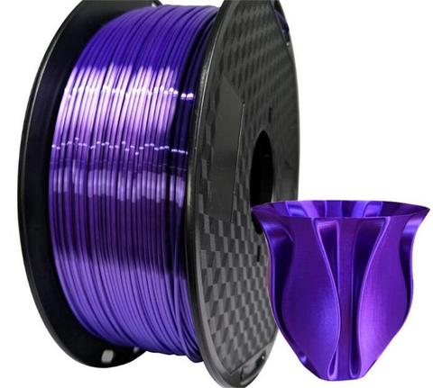 Filamento PLA similar a la seda para impresora 3D, material de seda similar a la seda, 2,85 KG/1KG, consumibles morados, 0,1mm ► Foto 1/6