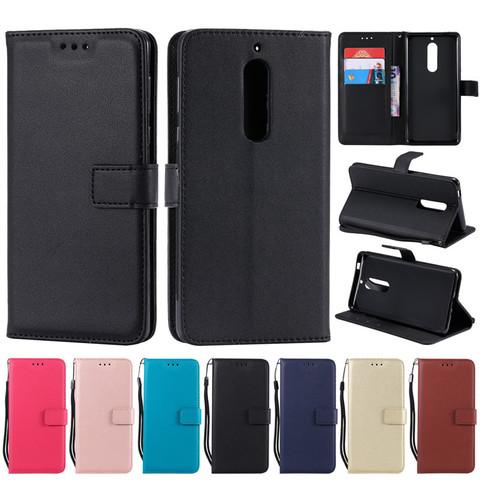 Funda para teléfono móvil Nokia 5, carcasa para Nokia 5 TA-1053 TA-1044, 3, 5, 6, 8, 9 TA-1032, Cuero clásico, billetera ► Foto 1/6