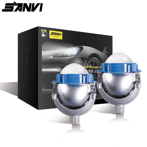 SANVI-2 uds. De faros delanteros para coche y motocicleta, 35W, 5500k, 3 pulgadas, Bi, lentes de proyector LED, H4, H7, 9005, 9006 ► Foto 1/6