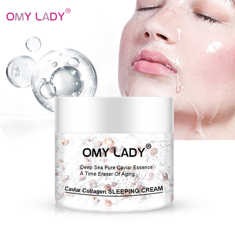 OMY LADY-crema hidratante Facial para la piel, crema de noche de colágeno Natural de Caviar, crema para dormir, calmante e hidratante ► Foto 1/6