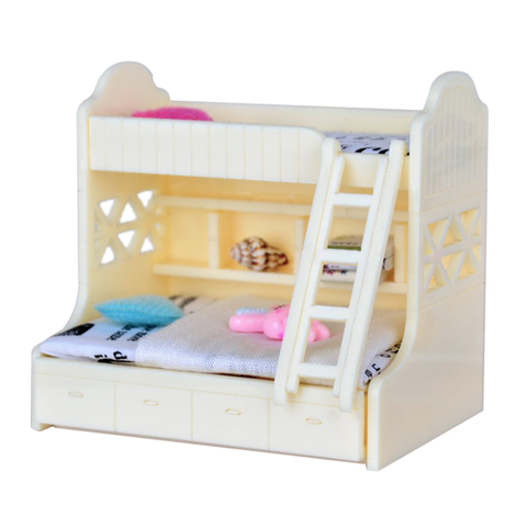 Muebles en miniatura para casa de muñecas, litera doble, accesorio de dormitorio #1, 1/12 ► Foto 1/6