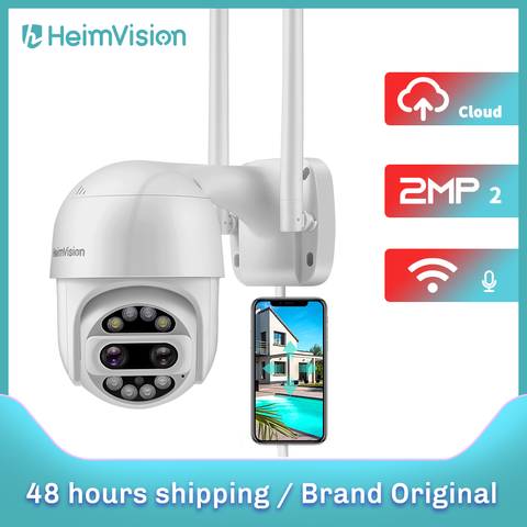 HeimVision-cámara domo IP HMF12MQ con Wifi, 2x2MP, PTZ, Zoom Digital 12X, visión nocturna a Color, Audio de 2 vías para exteriores, resistente al agua ► Foto 1/6