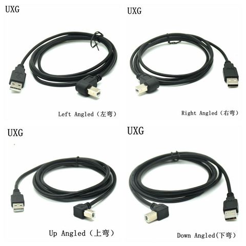 Cable USB de alta velocidad para impresora, Cable de 2,0 A B macho de ángulo recto de 90 grados, 5m, 3m, para Canon Brother, Samsung, Hp, Epson, 5 pies, 1,5 m ► Foto 1/6