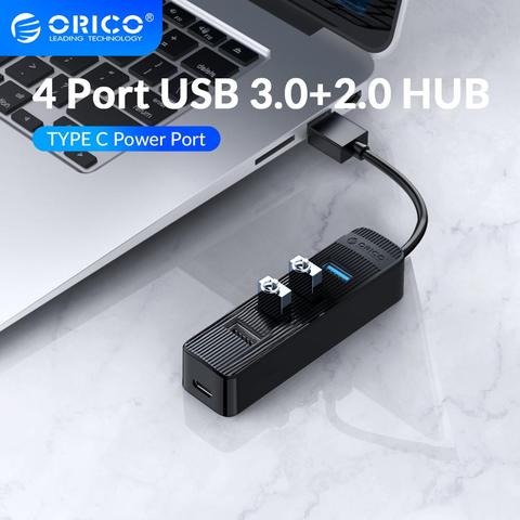 ORICO-adaptador divisor USB 3 0 + 2,0 con puerto de alimentación tipo C, alta velocidad, 4 puertos, 2,0 SD/TF, Accesorios para ordenador ► Foto 1/6