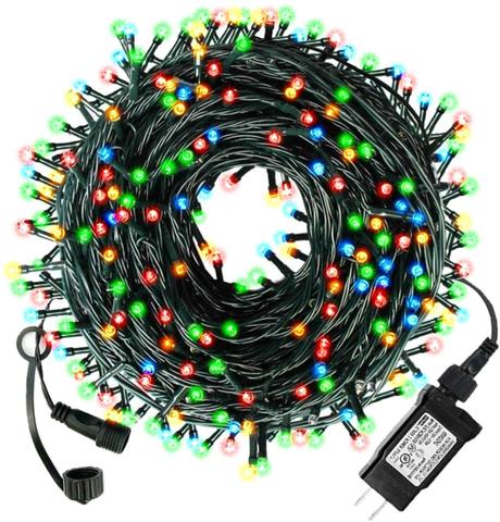 Guirnaldas navideñas de luces para exteriores, 10M, 20M, 30M, 50M, 100M, 24V, 8 modos, impermeables, certificado UL (4 juegos conectables), LED para vacaciones ► Foto 1/6