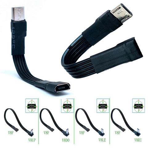 Alta calidad 5CM-100CM, Micro USB tipo B, USB 2,0 5pin macho a hembra M/F extensión de carga de datos Cable de cargador Cable de extensión de 0,1 m ► Foto 1/6