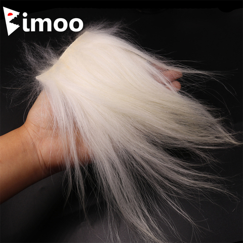 Bimoo-pelo de cabra de Cachemira Natural, Material de atado de moscas para agua salada, rayo solar cálido, sombra Collie, señuelo para perro, fabricación de cebo, 5 colores ► Foto 1/6