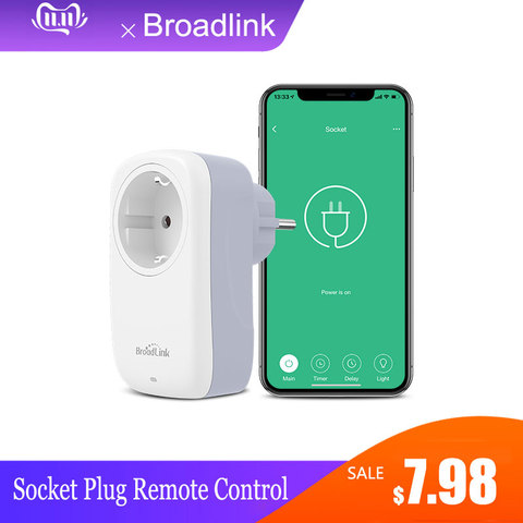 BroadLink-enchufe inteligente IFTTT con WiFi y Control de aplicación estándar de la UE, SP4L-EU con luz nocturna, funciona con Alexa, Google Home ► Foto 1/6