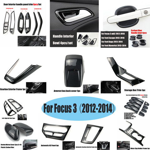 Accesorios de estilo de coche especial modificado Interior adhesivo decorativo Trim caso para Ford Focus 3 mk3 sedán Hatchback 2012-2014 ► Foto 1/6