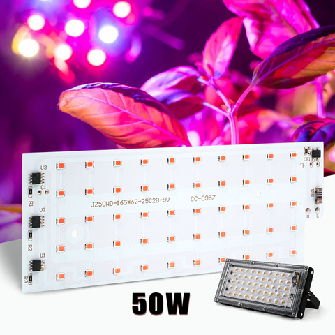 Chip de luz LED de 50W para cultivo, 220V, espectro completo, planta inteligente IC SIN controlador, Chips de crecimiento DIY, lámparas de inundación, tienda, iluminación de Caja de cultivo ► Foto 1/6