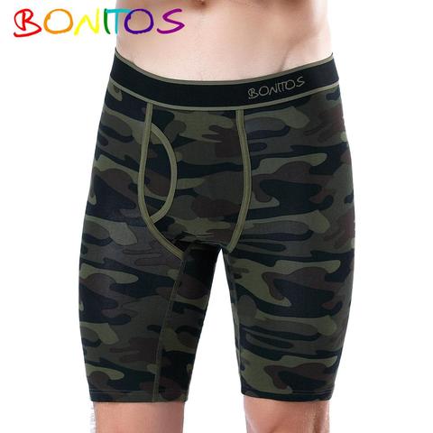 Ropa interior larga de camuflaje para hombre, bóxer de algodón, bragas, pantalones cortos, marca cómoda, 2022 ► Foto 1/6