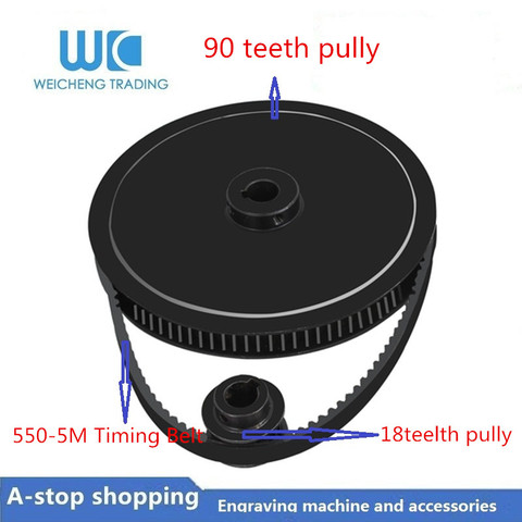 Máquina de grabado de alta precisión, correa de distribución de engranajes, HTD285, 300, 310, 340, 370, 550, caja de engranajes, polea de correa de 18/20/25/80t/90t/100 dientes ► Foto 1/4