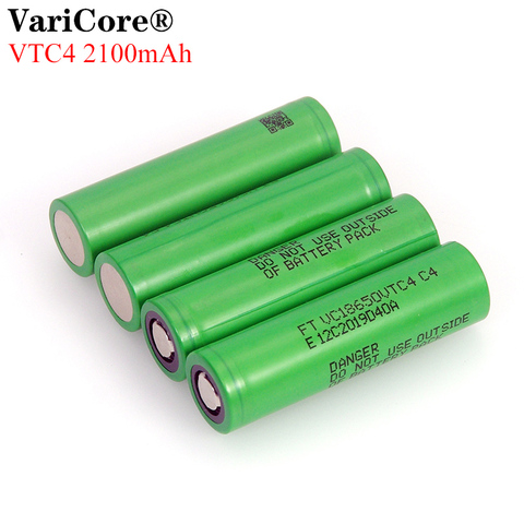 4 unids/lote VariCore 100% Original 3,6 V 18650 US18650VTC4 2100 mAh alto 30A batería para cigarrillos electrónicos envío gratis ► Foto 1/6