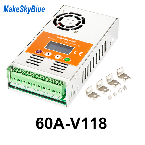 MakeSkyBlue MPPT controlador de carga Solar 60A-V118 regulador de potencia 12 V 24 V 36 V 48 V Gel de ácido liFePO4 de la batería de litio de LCD ► Foto 1/6