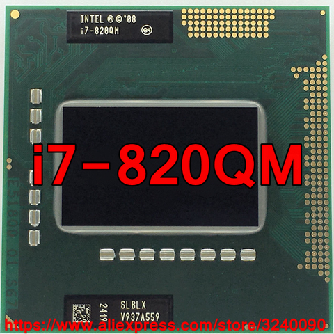 Original lntel Core i7 820QM 1,73 GHz i7-840QM Quad-Core i7 820Q PGA988 SLBLX Mobile CPU ordenador portátil procesador envío gratis ► Foto 1/1