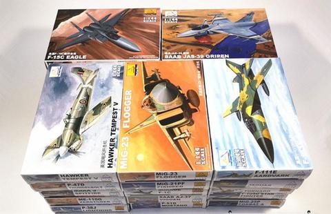 Aviones de montaje militar de plástico de 1/144 de 27 Uds., modelos de aviones de montaje de EE. UU., USSR, Reino Unido, Segunda Guerra Mundial, juguete de mesa de arena Mini ► Foto 1/3