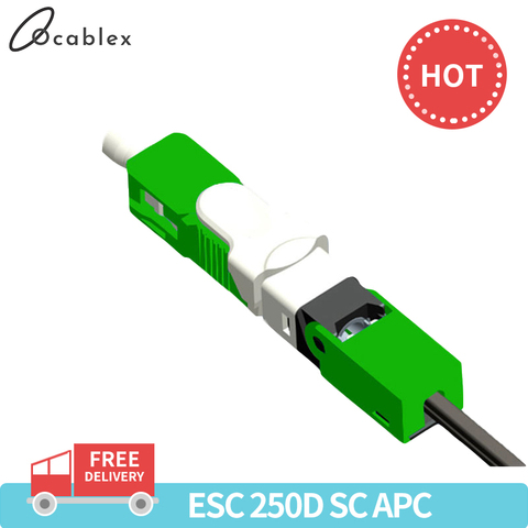 Conector rápido de fibra óptica FTTH SM, conector rápido de 50, 100 unids/lote, FTTH ESC250D SC APC y SC UPC de modo único, Envío Gratis ► Foto 1/6