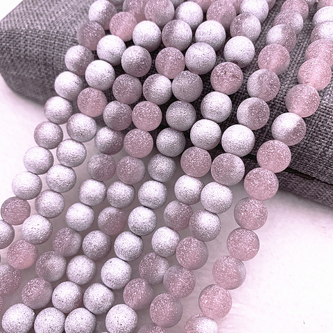 Cuentas espaciadoras sueltas de cristal mate esmerilado austriaco de 6/8mm, hechas a mano para fabricación de joyas, pulsera, collar #22, novedad ► Foto 1/2