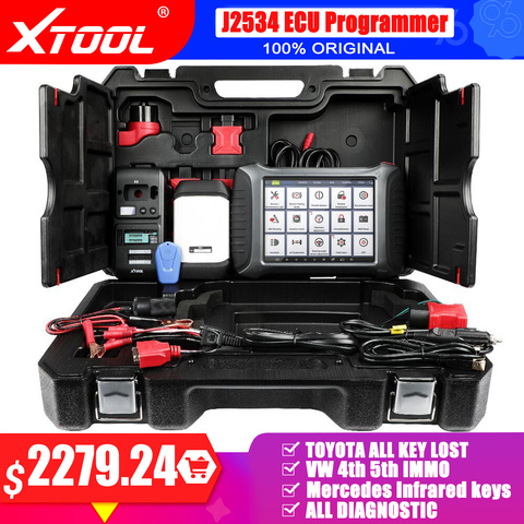 XTOOL-escáner de diagnóstico de coche VCI J2534, programador de codificación ECU PK 908P, actualización gratuita en línea, A80 pro Master con KC501 KS01 OBD2 ► Foto 1/6