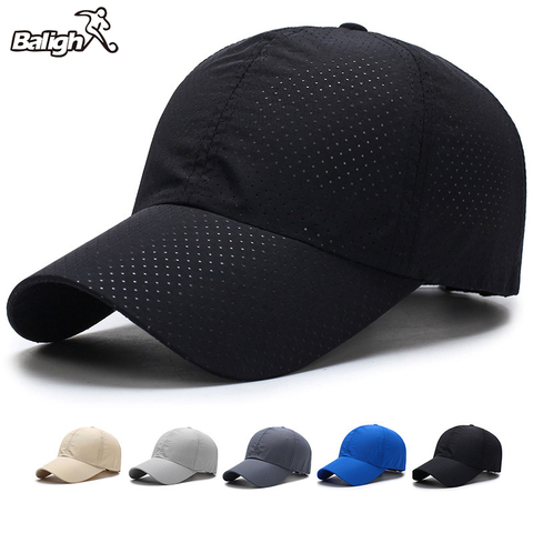 Balight-gorros ultrafinos de secado de tela para mujer y hombre, gorra de malla de secado rápido, sombrero para correr, gorros transpirables de hueso para verano ► Foto 1/6