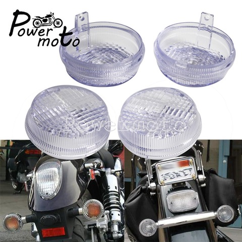 Cristal de señal intermitente delantero y trasero Universal, cubierta de lente indicadora de 2,75 pulgadas para Honda Kawasaki Cruiser VTX VN Vulcan 1300 1600 1800, 4 Uds. ► Foto 1/6