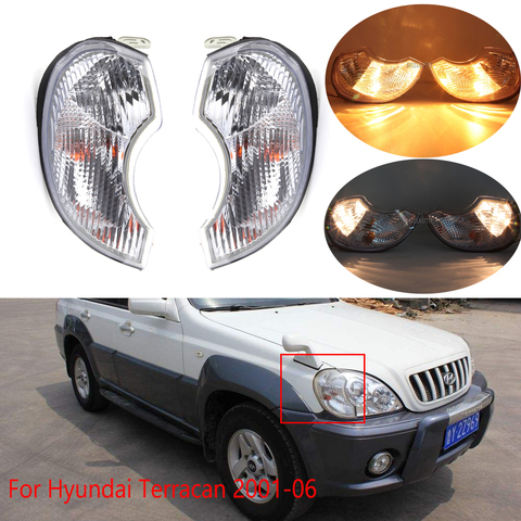 Luces de señal de esquina delantera para Hyundai Terracan, montaje de lámpara de luz ancha, 2001, 2002, 2003, 2004, 2005, 2006 ► Foto 1/6