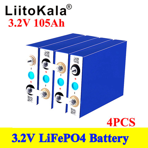 LiitoKala-batería de litio LifePo4 de 3,2 v, 100Ah, 105Ah, 300A, 3C, de alto drenaje, para coche de golf eléctrico, inversor solar de 12V y 24V ► Foto 1/6