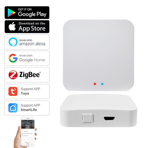 Tuya ZigBee-Hub de enlace inalámbrico con Control remoto, dispositivo de hogar inteligente a través de la aplicación SmartLife, funciona con Alexa y Google Home ► Foto 1/6