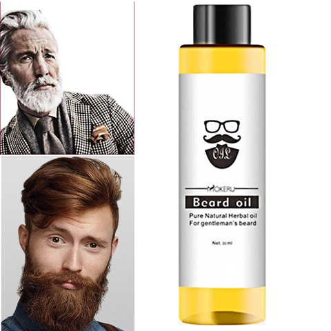 1 unidad de aceite orgánico de barba Mokeru 100% de 30 ml, productos para la pérdida de cabello, Spray de aceite para el crecimiento de la barba para hombres, Barba, Grow Pro ► Foto 1/6