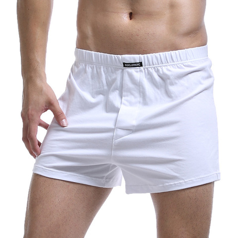 Pack de 2 uds. De Bóxer elástico suave para calzoncillos hombre Slip bragas ropa interior de punto de algodón cómodo y transpirable, boxer para hombre largos de talla grande ► Foto 1/6