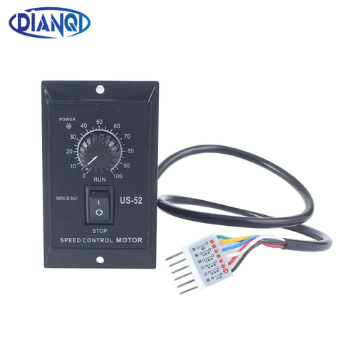 Regulador de velocidad de Motor de 400W CA 220V, regulador de Motor con precisión de 50/60Hz US-52, para bomba de máquina DIY, 1 ud. ► Foto 1/6