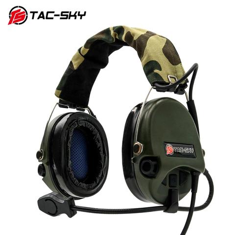 Orejeras TAC-SKY Sordin de silicona, reducción de ruido, Auriculares deportivos de caza y Tiro, tácticos militares, FG ► Foto 1/1