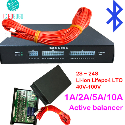 Batería de litio de Balance 1A 2A 5A 10A, ecualizador activo Bluetooth 2S ~ 24S BMS Lifepo4 LTO JK, Placa de protección 4S ► Foto 1/6