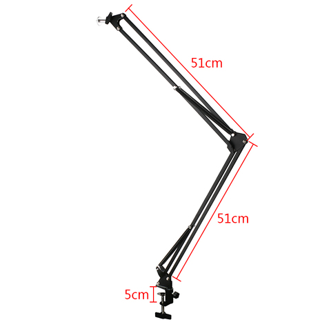 Soporte de brazo para cámara de Video de microscopio soporte de mesa de escritorio ajustable, colgador de trabajo con soporte voladizo, 1/4 6mm ► Foto 1/6