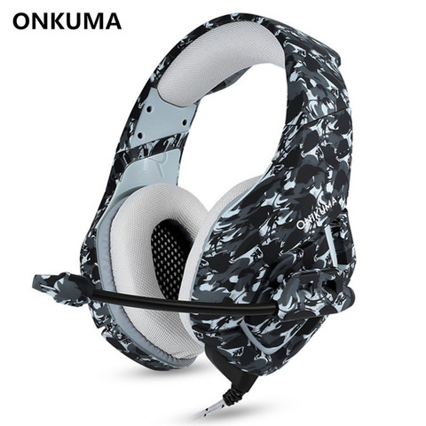 ONIKUMA K1-B-auriculares con micrófono para PS4, dispositivo de audio Juegos de PC con graves, para Xbox 1, ordenador, juego para teléfono móvil, PUBG, Camuflaje ► Foto 1/6