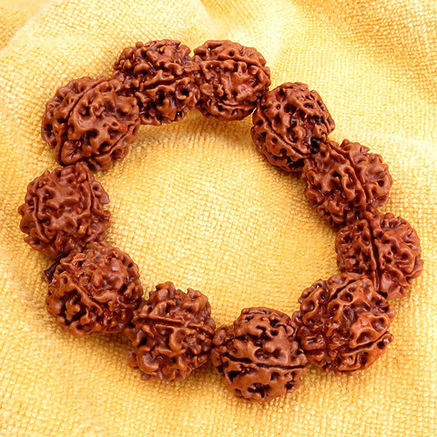 20mm Rudraksha perlas de Bodhi el Tíbet budista 11 cuentas de oración brazalete con amuleto ► Foto 1/6