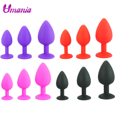 De silicona culo enchufe Anal erótico macho S/M/L Anal juguetes para adultos para hombres/mujeres macho Anal entrenador para parejas ► Foto 1/6