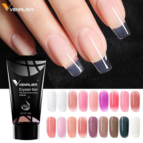 Venalisa-gel de uñas transparente, 30g, fibra de vidrio duro, extensión de uñas acrílicas de construcción rápida, color de camuflaje ► Foto 1/6