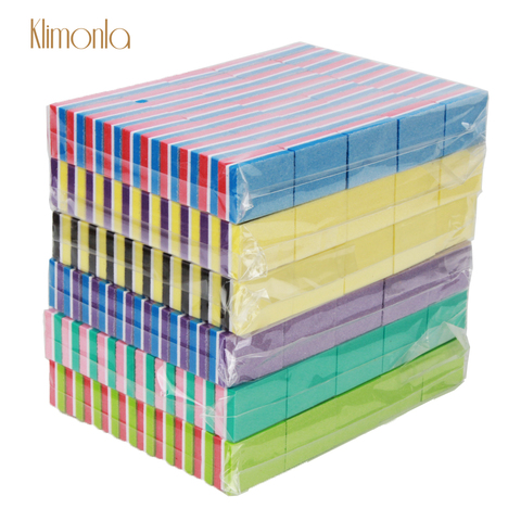 200 unids/pack Mini archivos de uñas de 100/180 esponja de uñas de Gel UV bloque barniz de uñas DIY arte pedicura archivos ► Foto 1/6