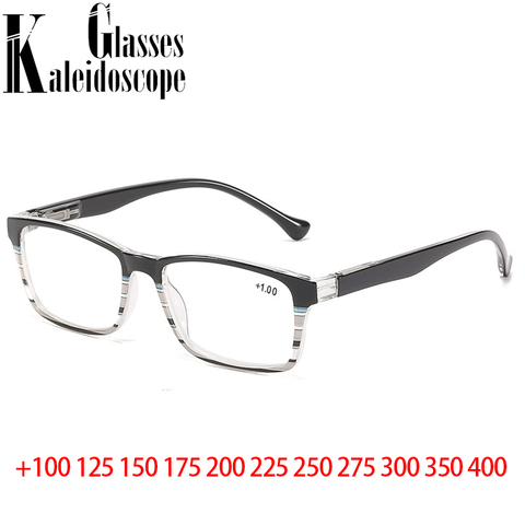 + 100, 125, 175, 225, 275 gafas de lectura de 300 de las mujeres de los hombres gafas de sol cuadradas de alta definición miopía hipermetropía gafas ► Foto 1/6