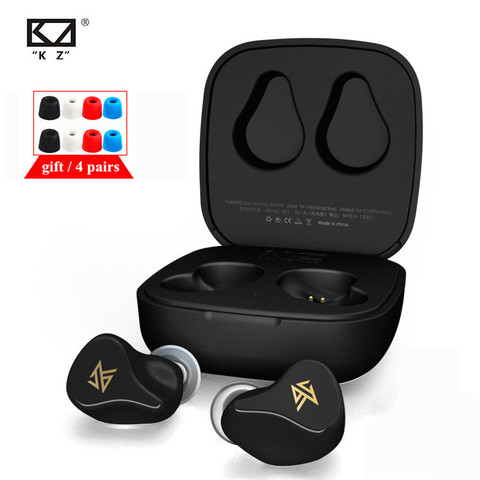 KZ-auriculares inalámbricos con Bluetooth 5,0/5,2, dispositivo de audio con controlador dinámico, TWS, con cancelación de ruido, KZ S2 S1 PRO ► Foto 1/6