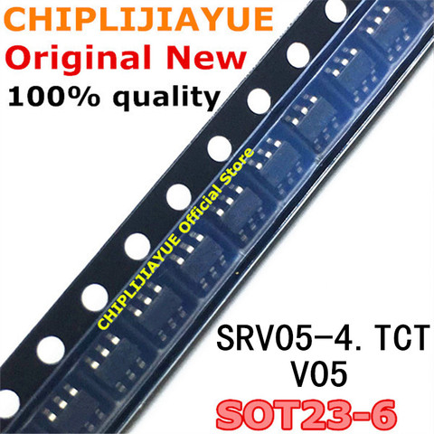 Chipset SRV05-4.TCT SRV05 SOT23 V05 SOT23-6 SOT SMD, nuevo y Original, SRV05-4, 10 Uds. ► Foto 1/1