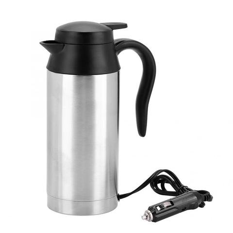 Hervidor de agua eléctrico de acero inoxidable, 240W, 750ml, 24V, botella para té y café, para beber, viaje, coche, camión ► Foto 1/6