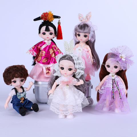 Ropa de muñeca de 16 Cm de nuevo estilo, Mini muñeca BJD bonita, accesorios para muñeca de juguete, ropa de moda, regalos para niñas, juguetes, 1/12 ► Foto 1/6