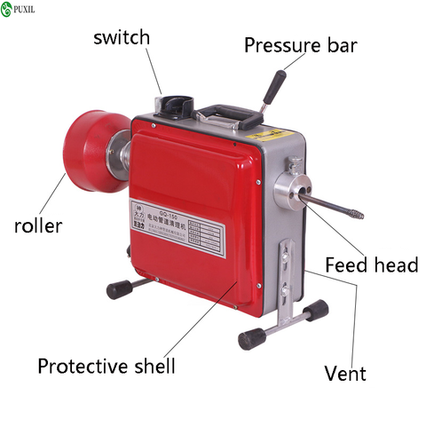 Máquina Eléctrica de dragado de tuberías 150A, dragador de alcantarillado, drenaje de suelo, limpieza de dragado, herramientas de canal de agua para el hogar, dragado de inodoro ► Foto 1/6