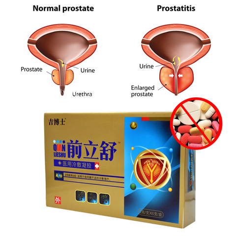 Medicina urológica Gel antibacteriano prostático médico Prostatitis urológica treamento yeso Herbal gel hombre cuidado de la salud ► Foto 1/6