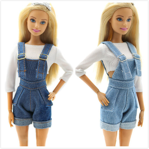 Conjunto de pantalones con tirantes a la moda para Barbie de 11 pulgadas BJD FR SD, ropa para vestir muñecas, accesorios para jugar en rollo en casa de muñecas  BJD manualidades muñecas juguetes para niñas niños bebe ► Foto 1/6