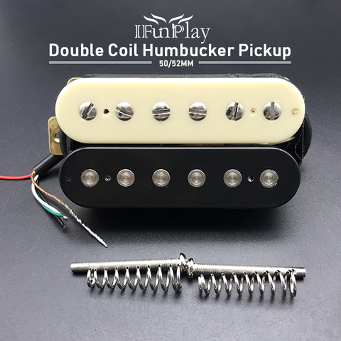 Juego de pastilla Humbucker de doble bobina, imán de cerámica, puente para cuello, Pickup, 48MM/50MM, para guitarra eléctrica, Color cebra ► Foto 1/6